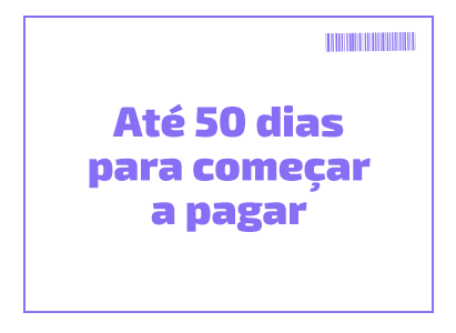 At 50 dias para comear a pagar