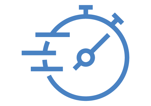 Ilustração de um cronômetro representando rapidez.